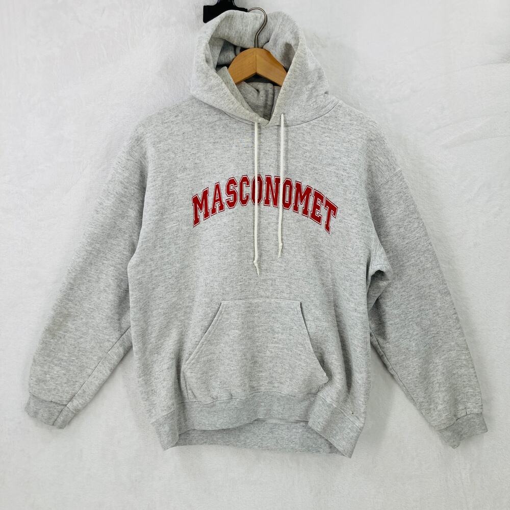 Vintage Masconomet MA Hoodie Adult Medium (Runs Small) Lee Gray USA Made